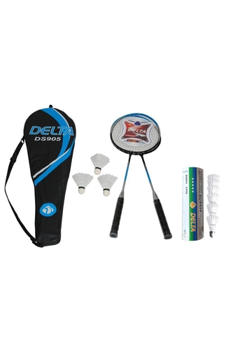 Delta 2 Adet Badminton Raketi + Çantası + 9 Adet Dengeli Hız Yeni Başlayanlar İçin Badminton Topu