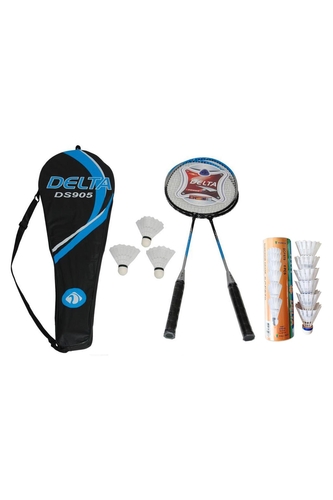 Delta 2 Adet Badminton Raketi + Çantası + 9 Adet Yüksek Hız Sevenler İçin Badminton Topu Seti