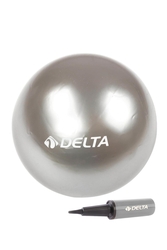 Delta 20 cm Gümüş Pilates Denge Egzersiz Topu + Pilates Topu Pompası - Thumbnail