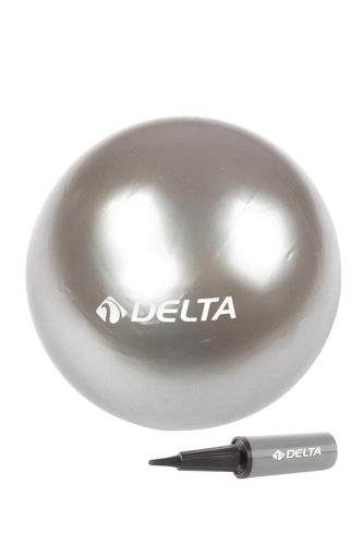 Delta 20 cm Gümüş Pilates Denge Egzersiz Topu + Pilates Topu Pompası