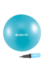 Delta 20 cm Mavi Pilates Denge Egzersiz Topu + Pilates Topu Pompası  - Thumbnail