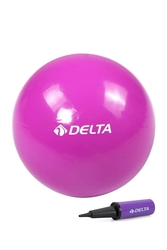 Delta 20 cm Mor Pilates Denge Egzersiz Topu + Pilates Topu Pompası - Thumbnail
