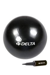 Delta 20 cm Siyah Pilates Denge Egzersiz Topu + Pilates Topu Pompası - Thumbnail