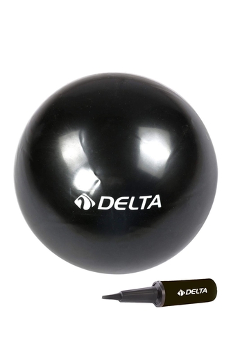 Delta 20 cm Siyah Pilates Denge Egzersiz Topu + Pilates Topu Pompası