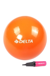 Delta 20 cm Turuncu Pilates Denge Egzersiz Topu + Pilates Topu Pompası - Thumbnail