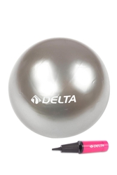 Delta 25 cm Gümüş Pilates Denge Egzersiz Topu + Pilates Topu Pompası - Thumbnail
