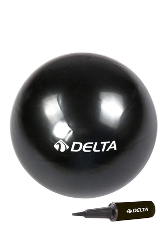 Delta 25 cm Siyah Pilates Denge Egzersiz Topu + Pilates Topu Pompası