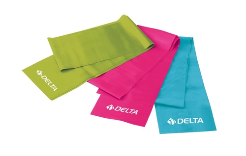 Delta 3 'lü Pilates Bandı 150 cm x 15 cm Egzersiz Direnç Lastiği (Uç Kısmı Açık)