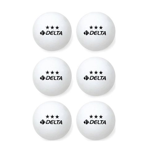 Delta 3 Yıldız Beyaz 6 Adet Masa Tenisi Topu Pinpon Topu