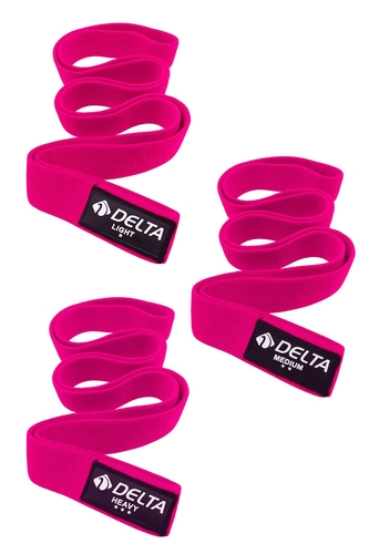 Delta 3'lü SuperLoop Bant Fitness Spor Tüm Vücut Egzersizleri Direnç Bandı Lastiği