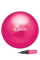Delta 55 cm Fuşya Deluxe Pilates Topu Ve Çift Yönlü Pompa Seti - Thumbnail