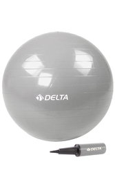 Delta 55 cm Gümüş Deluxe Pilates Topu Ve Çift Yönlü Pompa Seti - Thumbnail