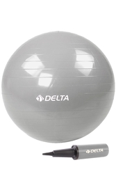 Delta 65 cm Silver Deluxe Pilates Topu Ve Çift Yönlü Pompa Seti - Thumbnail