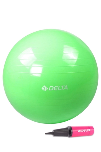 Delta 65 cm Yeşil Deluxe Pilates Topu Ve Çift Yönlü Pompa Seti