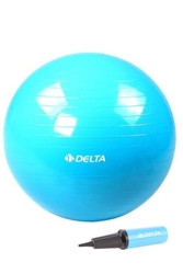 Delta 75 cm Mavi Deluxe Pilates Topu Ve Çift Yönlü Pompa Seti - Thumbnail