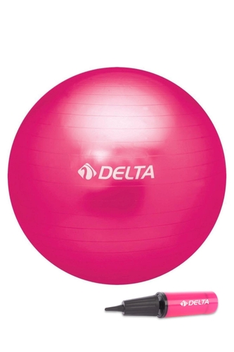 Delta 85 cm Fuşya Deluxe Pilates Topu Ve Çift Yönlü Pompa Seti