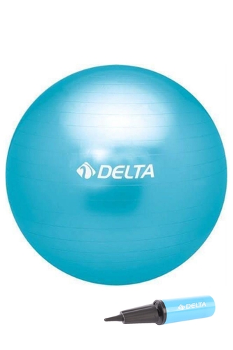 Delta 85 cm Turkuaz Deluxe Pilates Topu Ve Çift Yönlü Pompa Seti