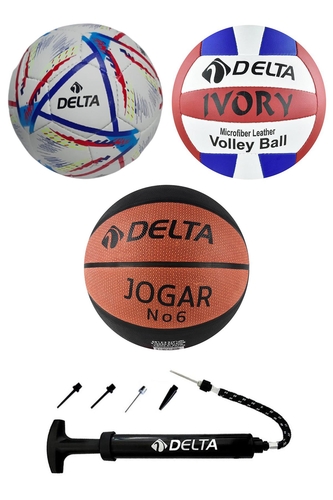 Delta Connel 5 Numara Futbol Topu Jogar 6 Numara Basketbol Topu Ivory 5 Numara Voleybol Topu Pompa