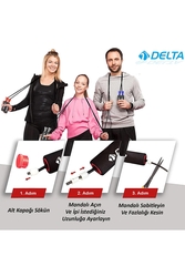Delta Deluxe Sünger Tutamaçlı Rulmanlı Ayarlanabilir Atlama İpi - Thumbnail