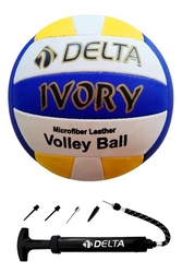 Delta Ivory El Dikişli 5 Numara Voleybol Topu + Top Pompası - Thumbnail