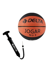 Delta Jogar 3 Numara Dura-Strong Basketbol Topu + Top Pompası - Thumbnail