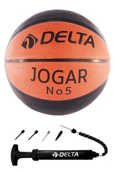 Delta Jogar 5 Numara Dura-Strong Basketbol Topu + Top Pompası - Thumbnail