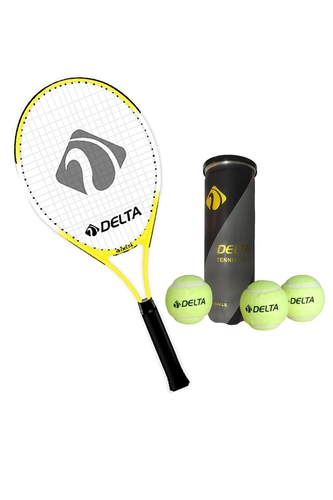 Delta Max Joys 19 İnç Çocuk Tenis Raketi + Çantası + Vakumlu Tüpte 3 Adet Tenis Maç Topu Seti