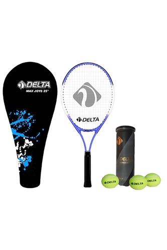 Delta Max Joys 25 İnç Çocuk Tenis Raketi + Çantası + Vakumlu Tüpte 3 Adet Tenis Maç Topu Seti