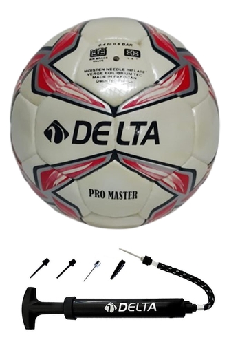 Delta Pro Master El Dikişli 4 Numara Dura-Strong Futbol Topu + Çok Fonksiyonlu Top Pompası İkili Set