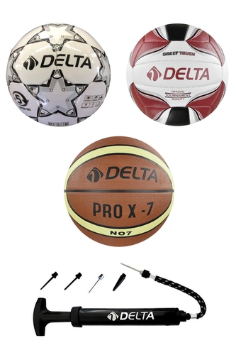 Delta Stapler 5 Numara Futbol Topu Pro X 7 Numara Basketbol Topu Rivo 5 Numara Voleybol Topu Pompa