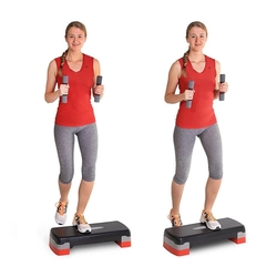 Delta Step Tahtası - İki Kademeli Step & Fitness & Egzersiz Aleti - Thumbnail
