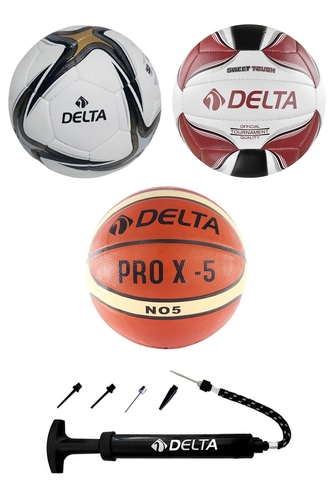 Delta Super League 4 Numara Futbol Topu Pro X 5 Numara Basketbol Topu Rivo 5 No Voleybol Topu Pompa