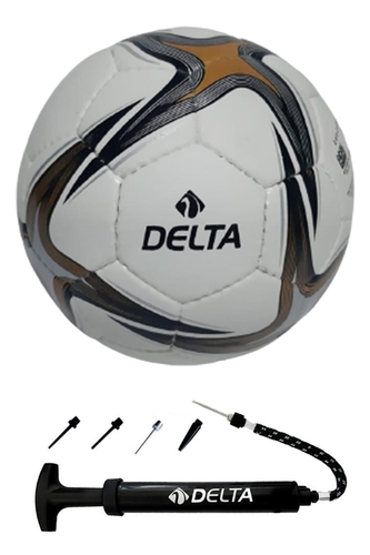 Delta Super League El Dikişli No 3 Dura-Strong Futbol Topu + Çok Fonksiyonlu Top Pompası İkili Set
