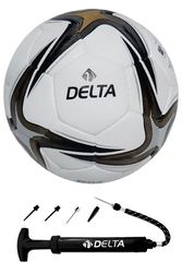 Delta Super League El Dikişli No 4 Dura-Strong Futbol Topu + Çok Fonksiyonlu Top Pompası İkili Set - Thumbnail