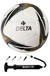 Delta Super League El Dikişli No 5 Dura-Strong Futbol Topu + Çok Fonksiyonlu Top Pompası İkili Set - Thumbnail