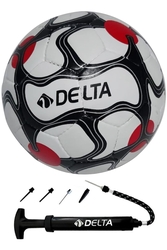 Delta Vega El Dikişli 4 Numara Dura-Strong Futbol Topu + Çok Fonksiyonlu Top Pompası İkili Set - Thumbnail